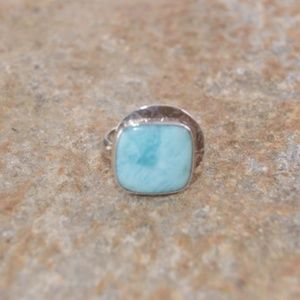 Brett Larimar Ring- sterling silver setting
